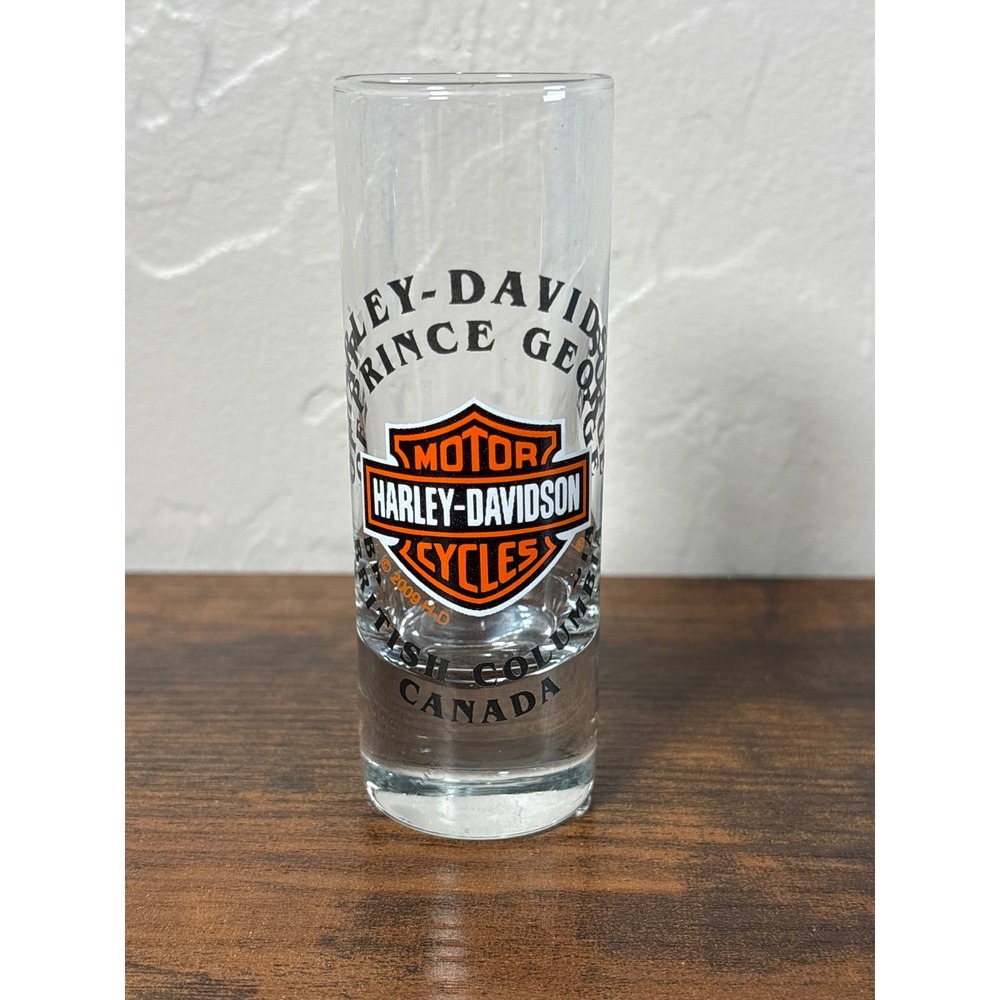 Harley-Davidson Prince George BC Canada Shot Glass 2009 Bar & Shield Shooter